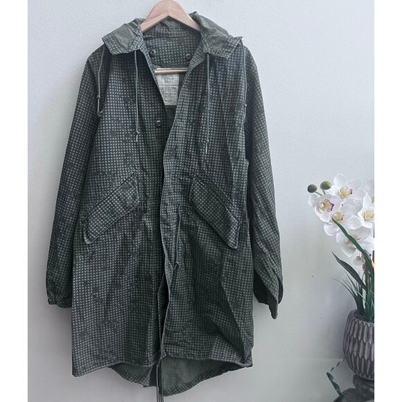 Vintage 80's U.S Military Night Desert CAMOUFLAGE Jacket Fishtail PARKA Medium - Picture 1 of 8